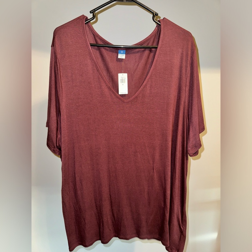 BNWT Old Navy - Short Sleeve- Deep Vee Neck - Grand Canyon XXL